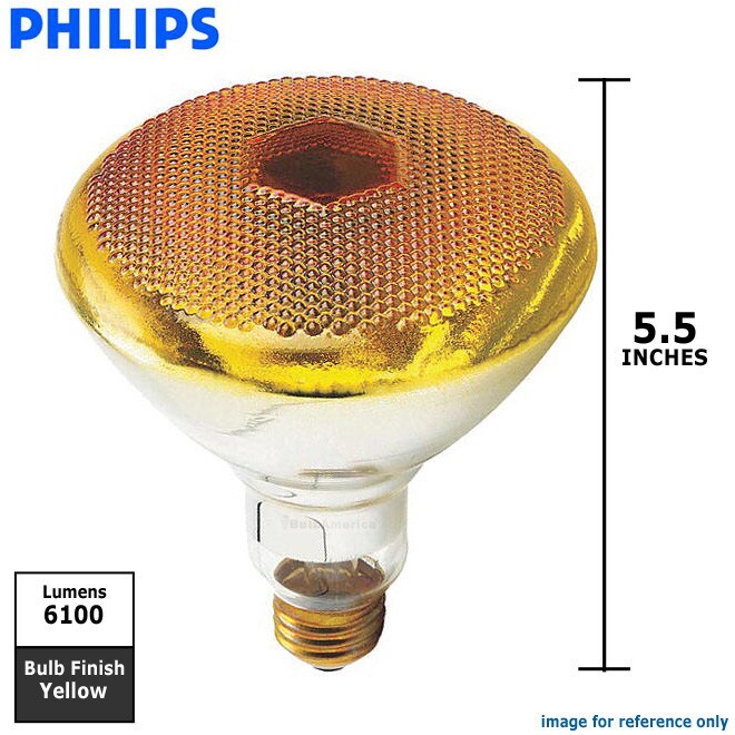 Philips 100w 120v Yellow E26 Reflector BR38 Flood Incandescent Light Bulb