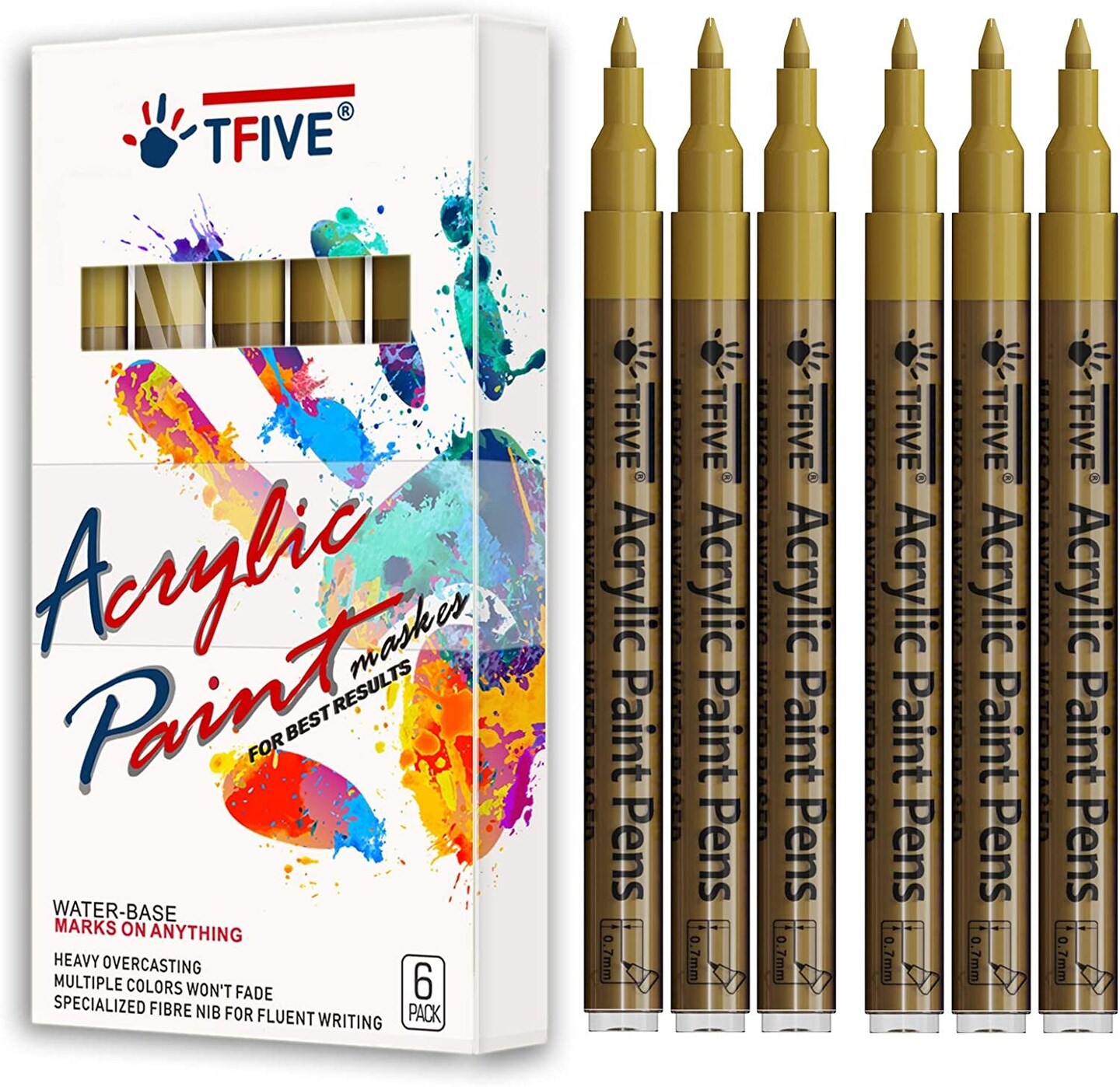 Acrylic Paint Pens Paint Markers, Fine Point Paint Pens for Rock Painting  Glass Wood Ceramic Fabric Metal Canvas, Drawing Art