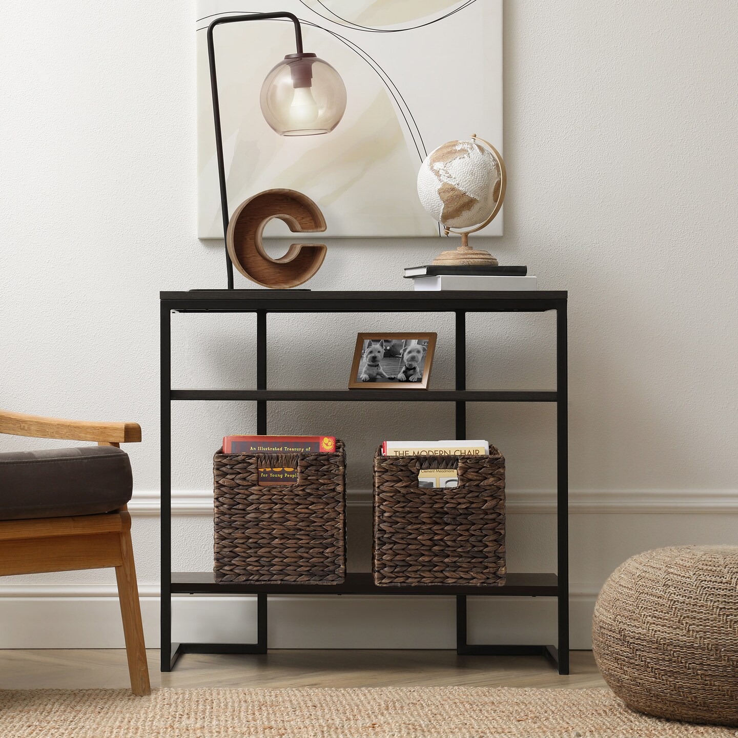 Casafield Water Hyacinth Storage Baskets, Collapsible Cube Organizers, Woven Bins for Bathroom, Bedroom, Laundry, Pantry, Shelves