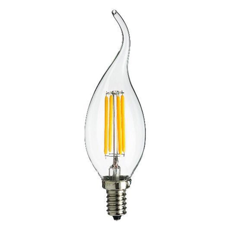 SUNLITE Antique Filament LED 4 Watt 1800K E12 Base Light Bulbs