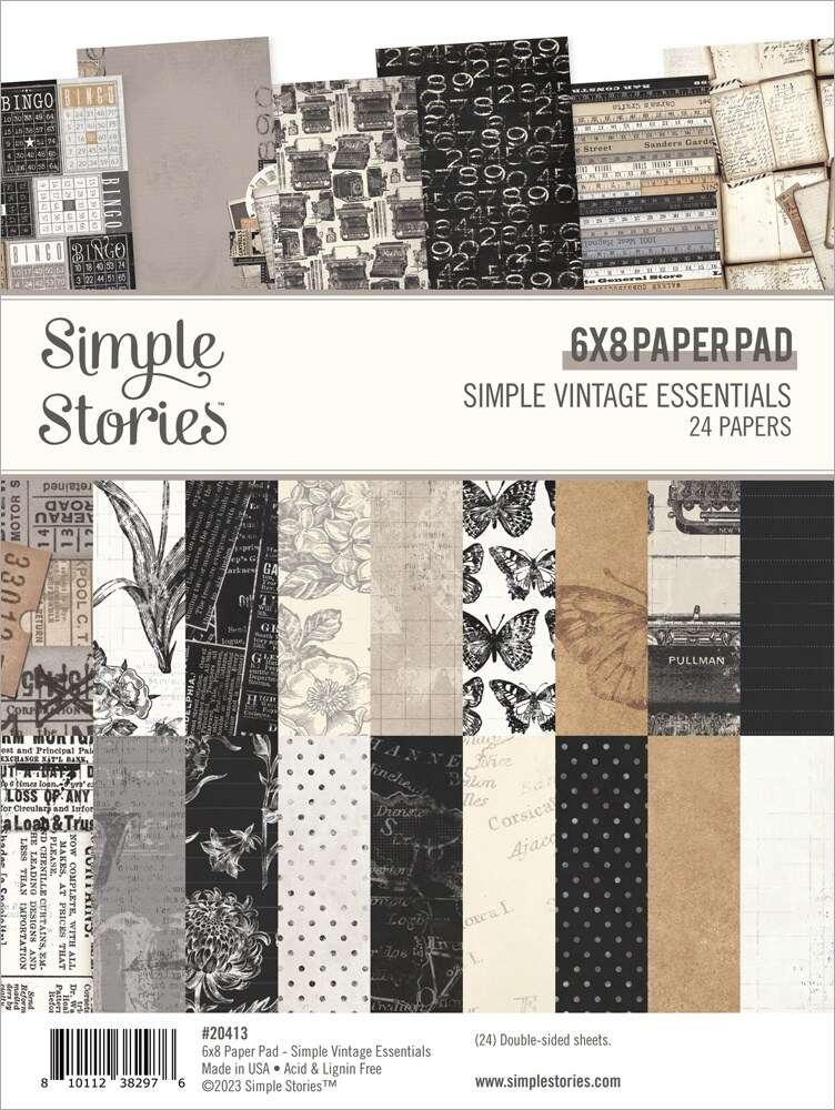 Papier Noel Scrapbooking Simple Stories Double-Sided Paper Pad 6X8 24/Pkg-Color Vibe Papier Cartonné Noel