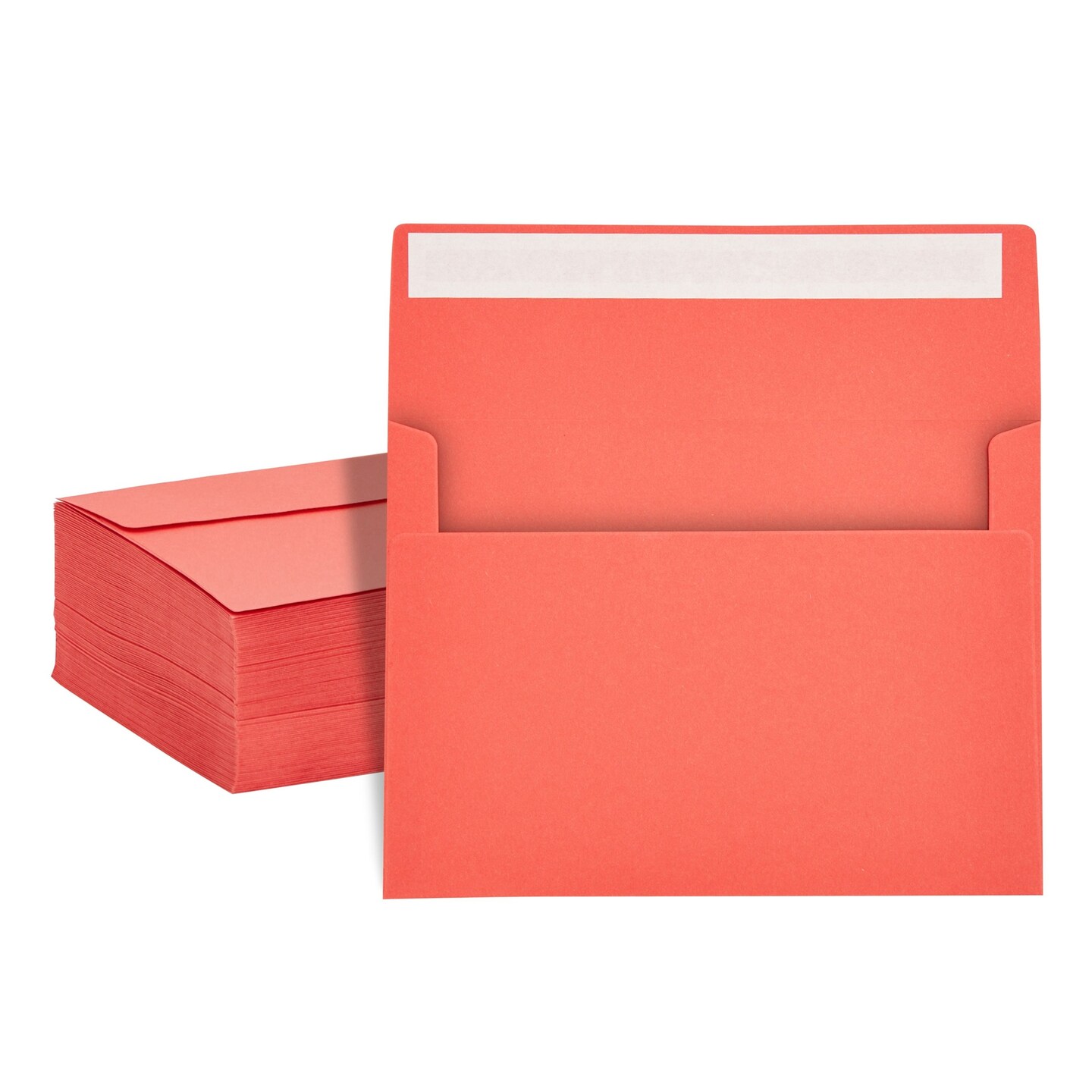 200-Pack 5x7-Inch Red Envelopes with Square Flap and Peel and
