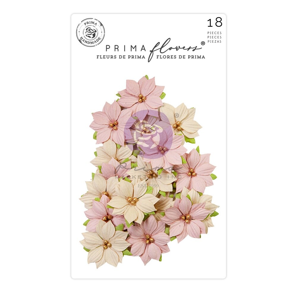 Prima Marketing Mulberry Paper Flowers-Seasonal Cheer - Christmas Market