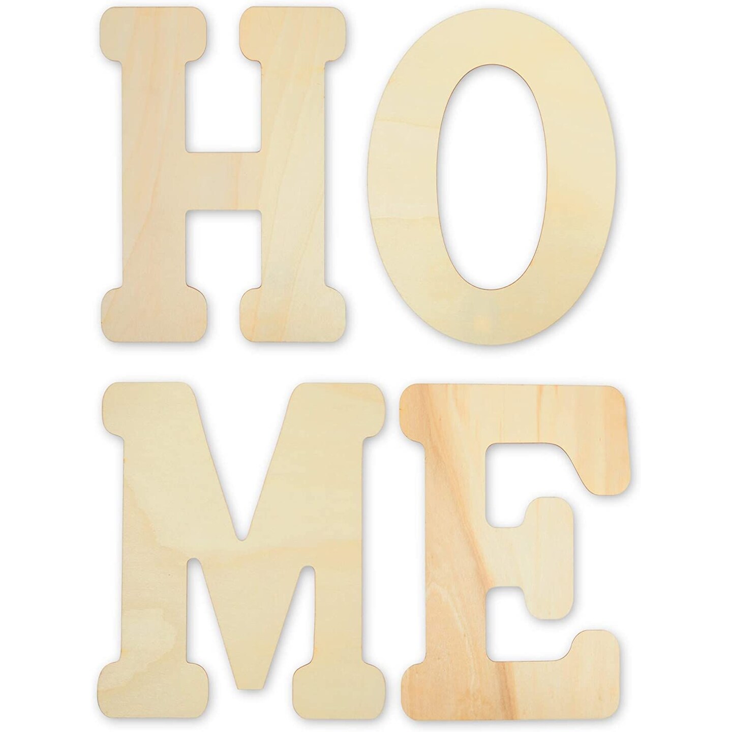Bright Creations Unfinished Wooden Letters for Crafts, Home (12 Inches, 4 Pieces)