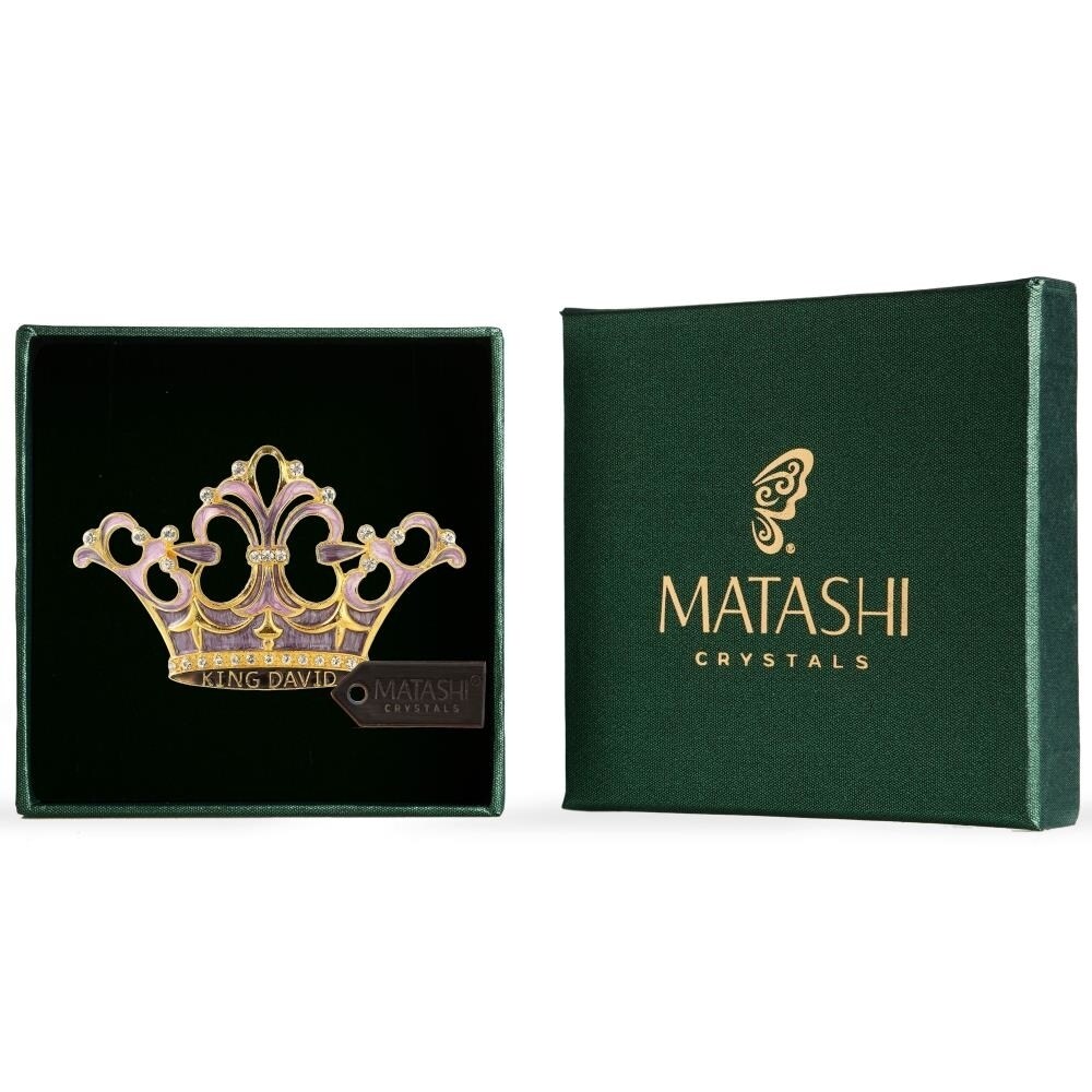 Matashi King Davids Crown Hanging Ornament (Pewter) Classic Hand ...