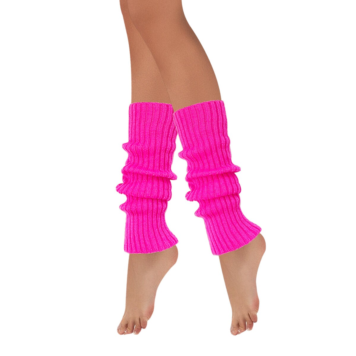 Wrapables 80&#x27;s Style Neon Fluorescent Ribbed Leg Warmers