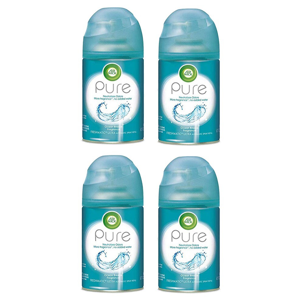 Air Wick Pure Freshmatic 4 Refills Automatic Spray, Ocean Breeze, (4X6.17oz), Air Freshener By