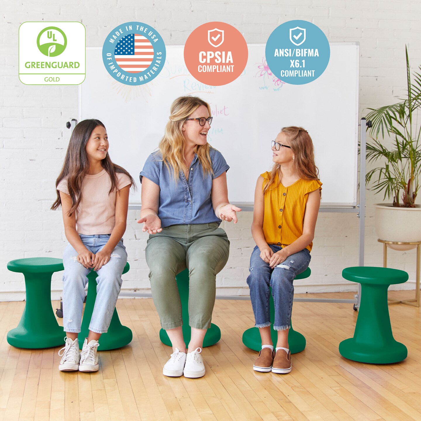 Twist Wobble Stool, 18in Seat Height, Active Seating