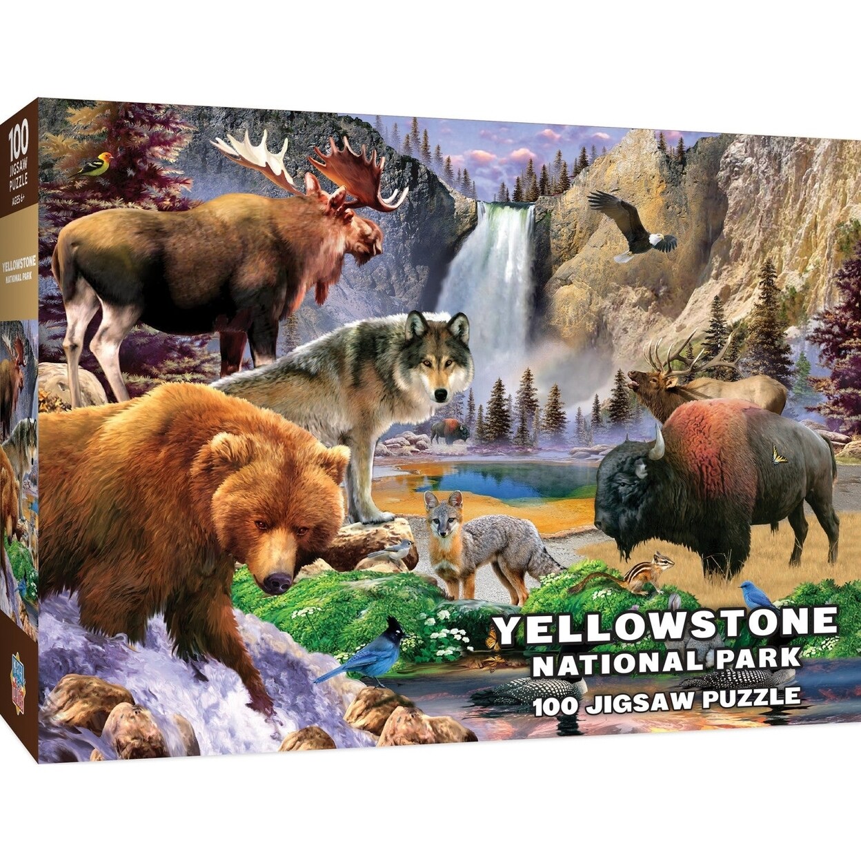 MasterPieces Wildlife of Yellowstone National Park - 100 Piece Jigsaw ...