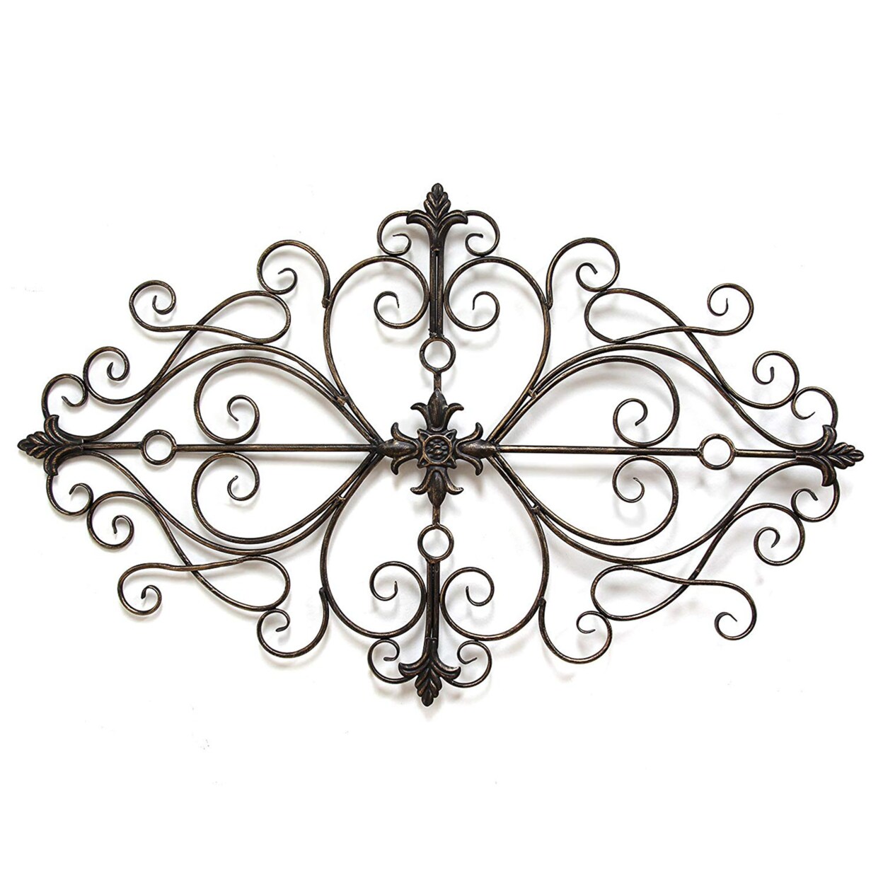 HomeRoots Home Decor Home Decor Black Traditional Metal Scroll Wall Decor