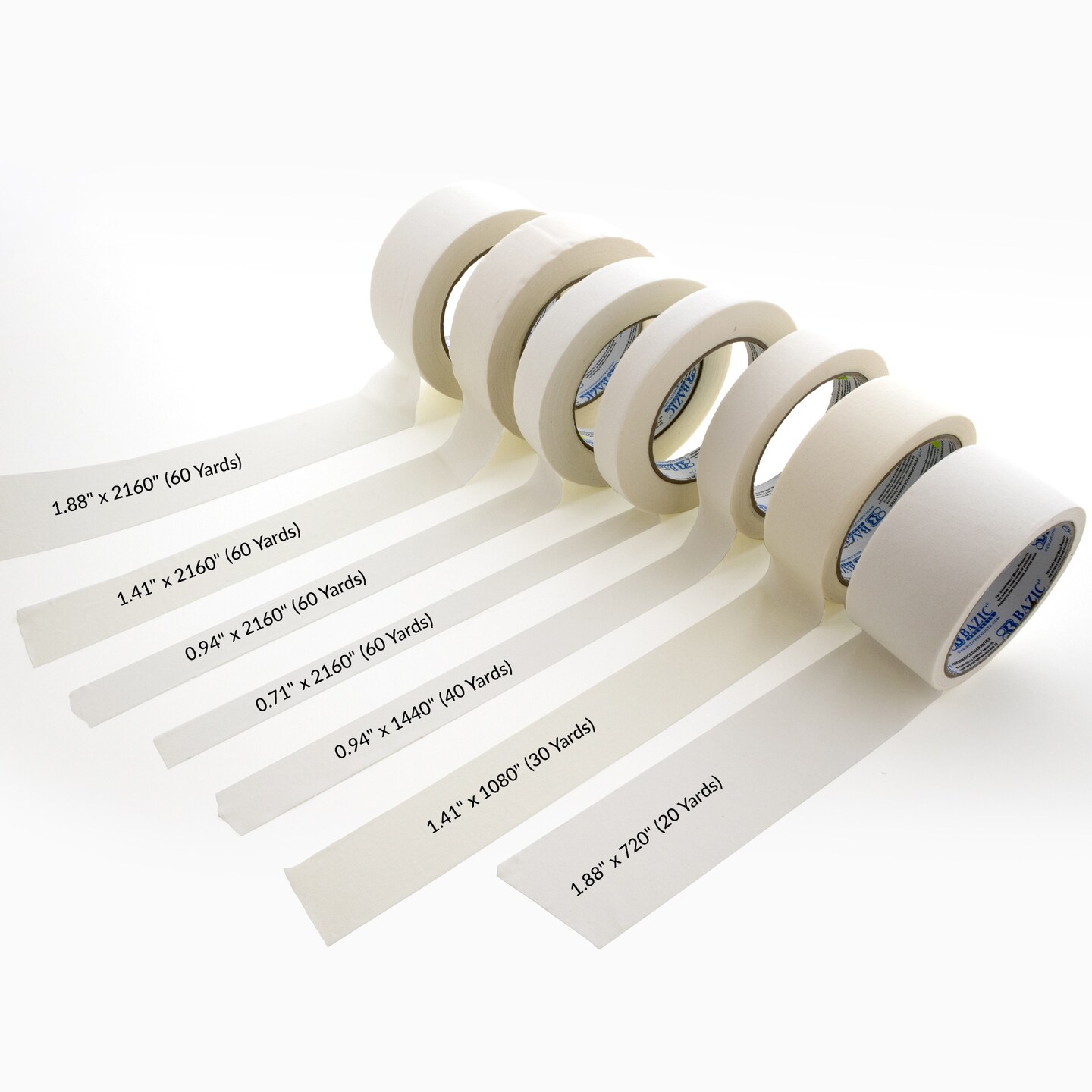 BAZIC 0.94&#x22; X 1440&#x22; (40 Yards) General Purpose Masking Tape