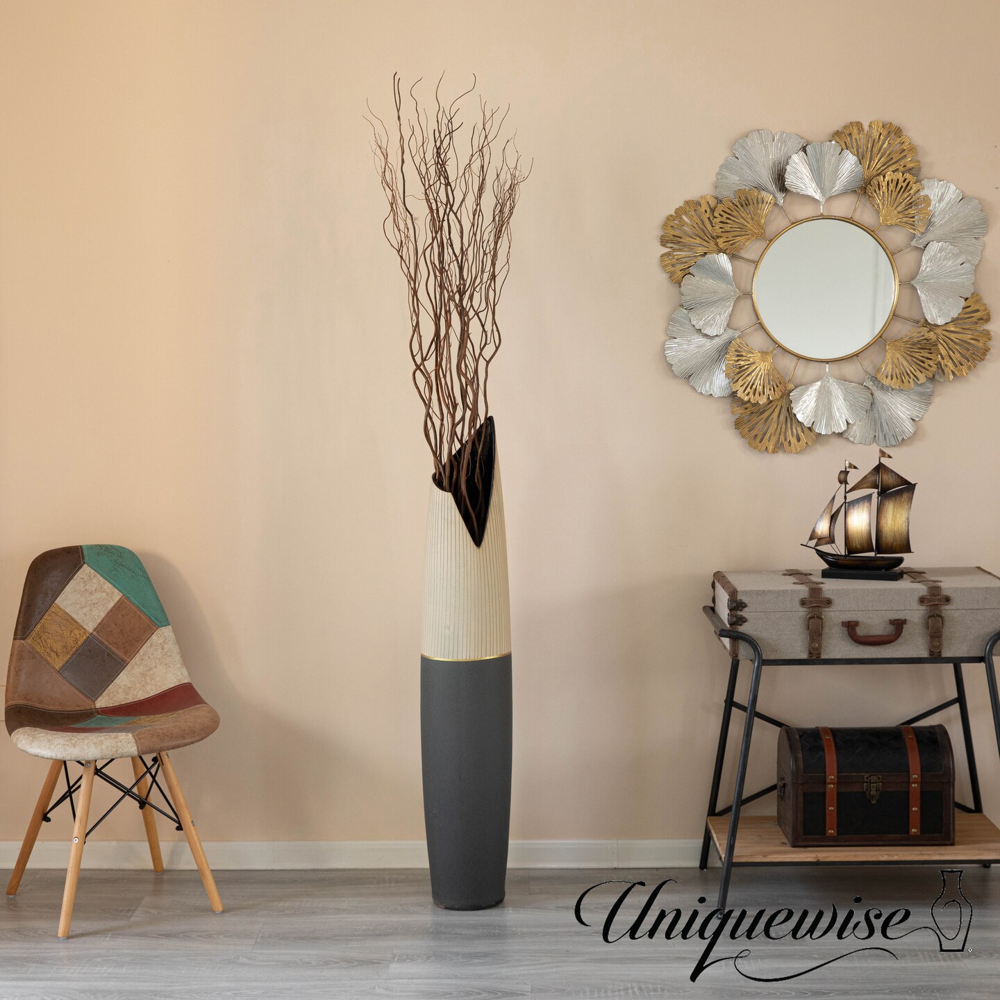 Uniquewise 12 pcs Natural Decorative Dry Branches Authentic Sticks, Home Decoration and Wedding Craft, DIY Greenery Plants Craft Vases fillers Garden Hotel Farmhouse Decor