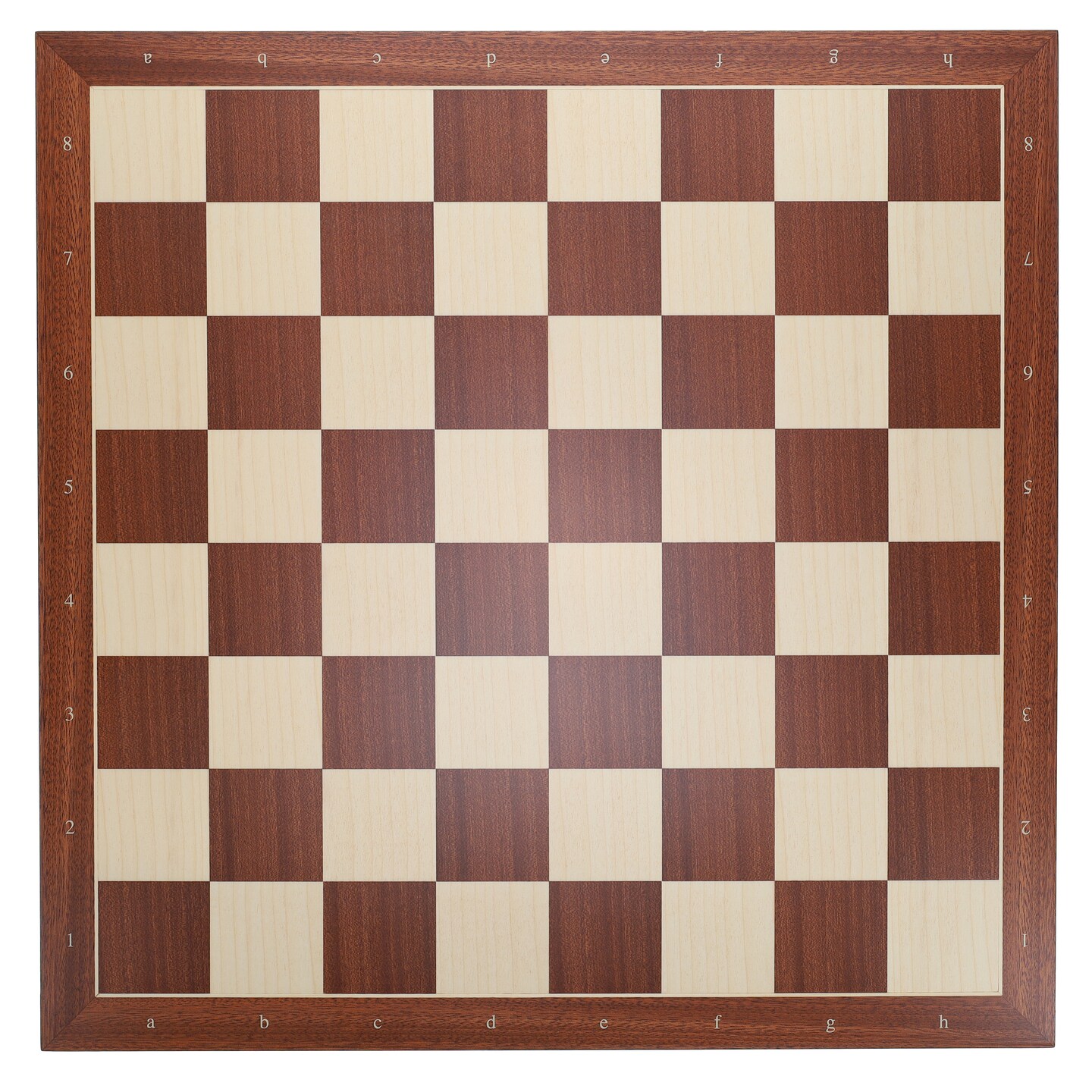 WE Games Mahogany Stained Wooden Chess Board, Algebraic Notation, 21.25 in.