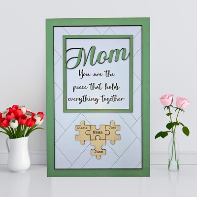 Custom Mothers Day Puzzle Sign | Mothers day gift | Personalized