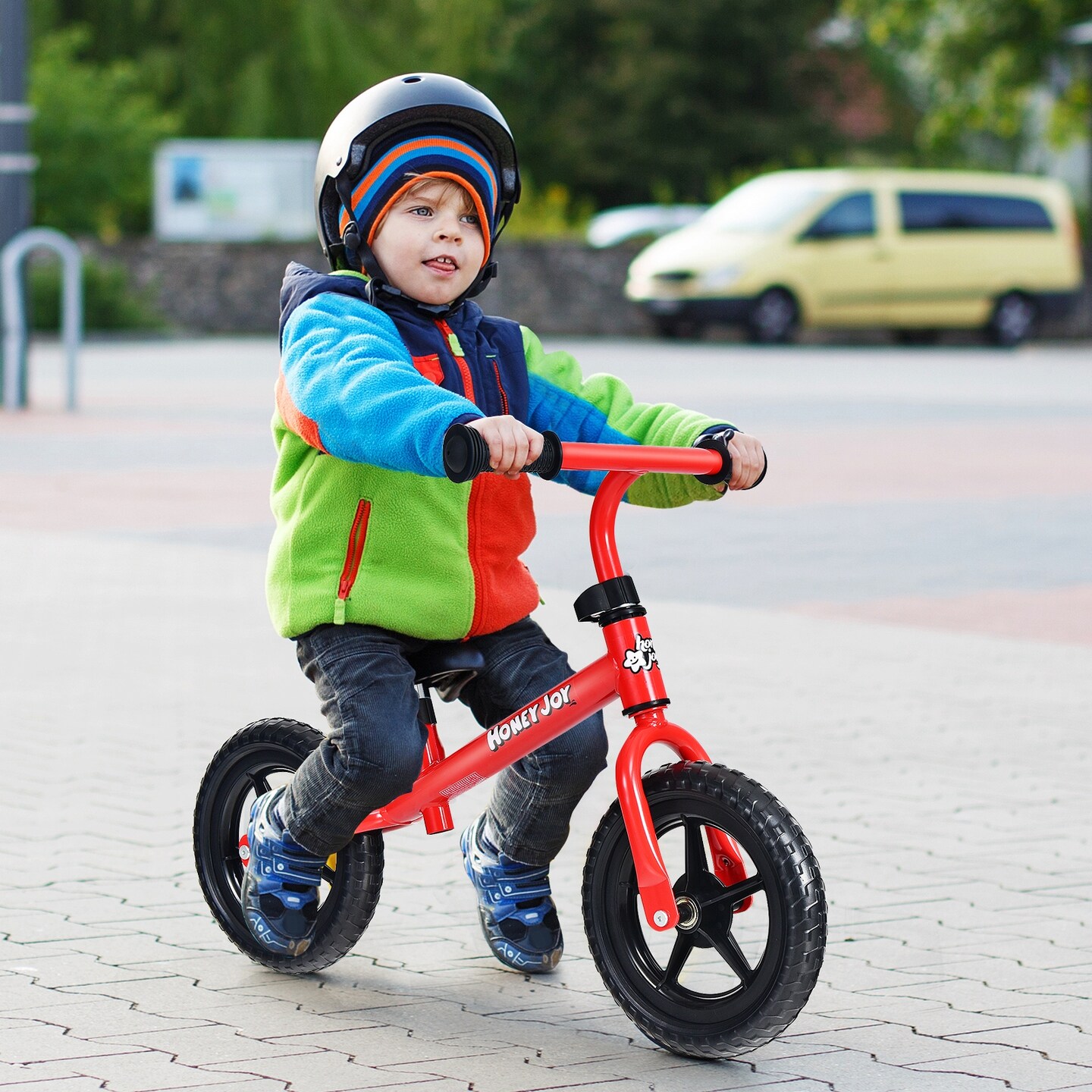 Kids No Pedal Balance Bike with Adjustable Handlebar and Seat