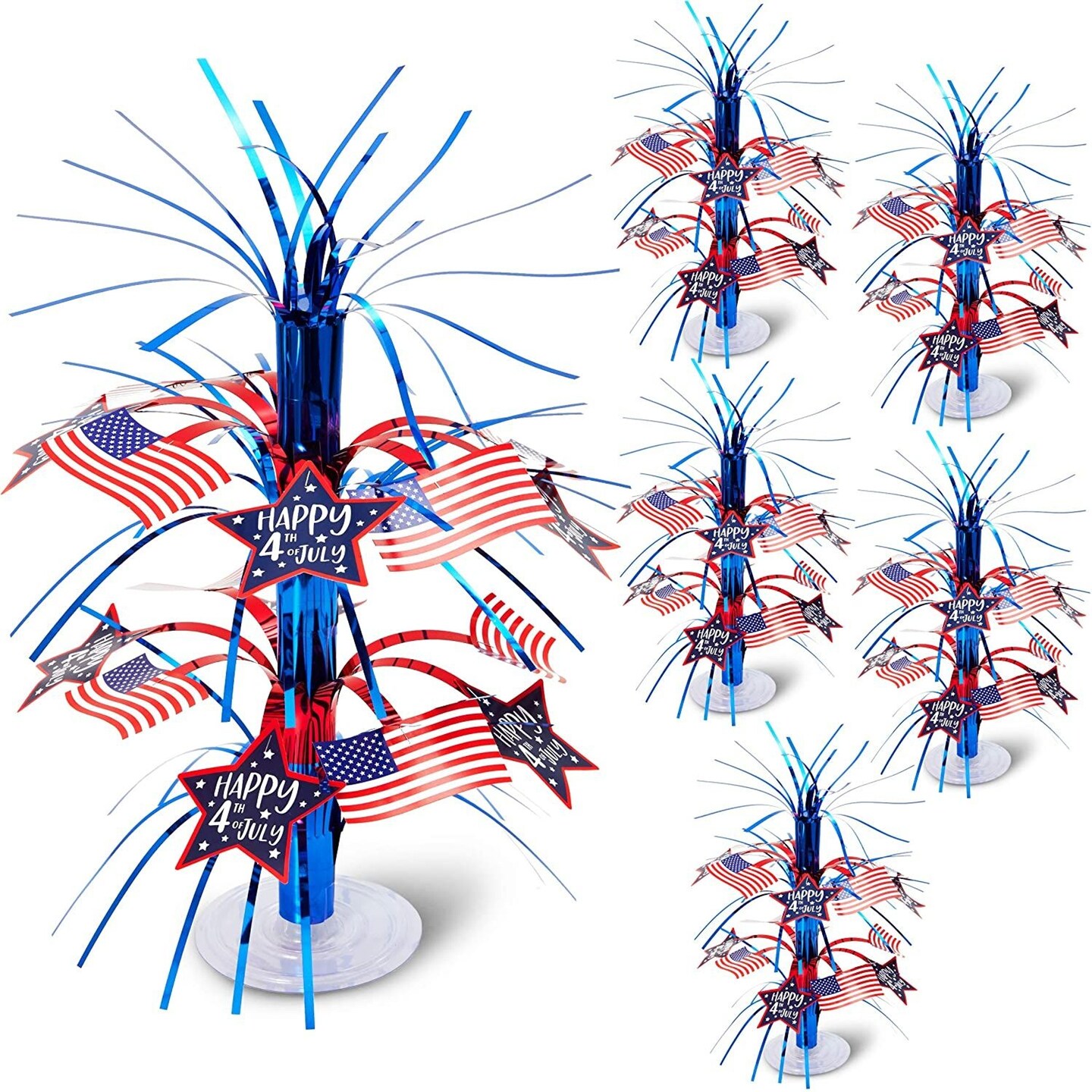 Pack Of 6 Baseball Fanatic Foil Cascade Table Centerpieces - 8.5" Tall, Party Decor For Sports Birthdays & Events - View #9