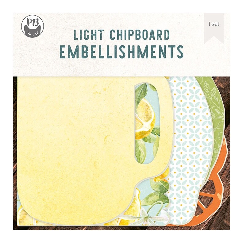 P13 Light Chipboard Album Base With Papers 6&#x22;X6&#x22;-Mix and Match, Fresh Lemonade