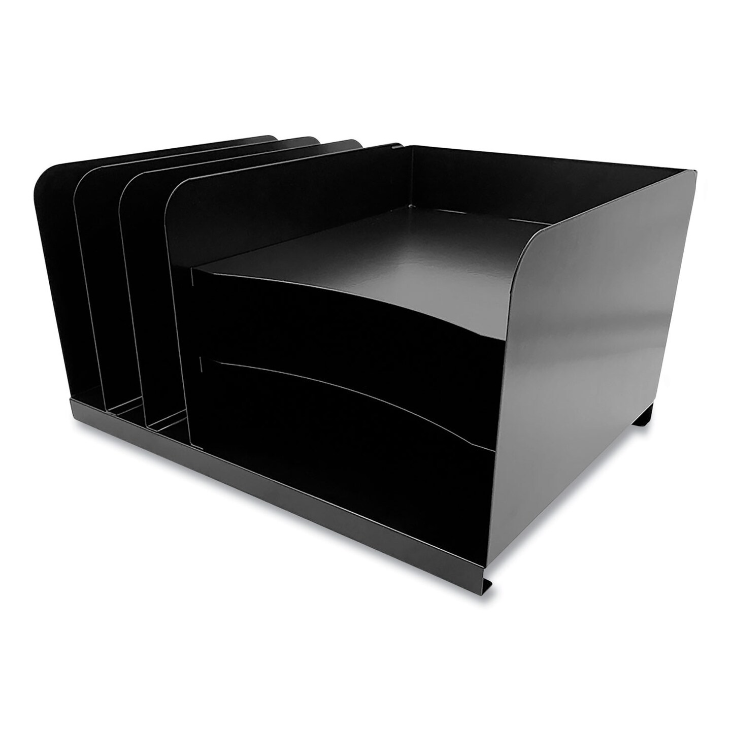 Coin-Tainer Steel Combination File Organizer, 6 Sections, Legal Size Files, 15 x 11 x 8, Black