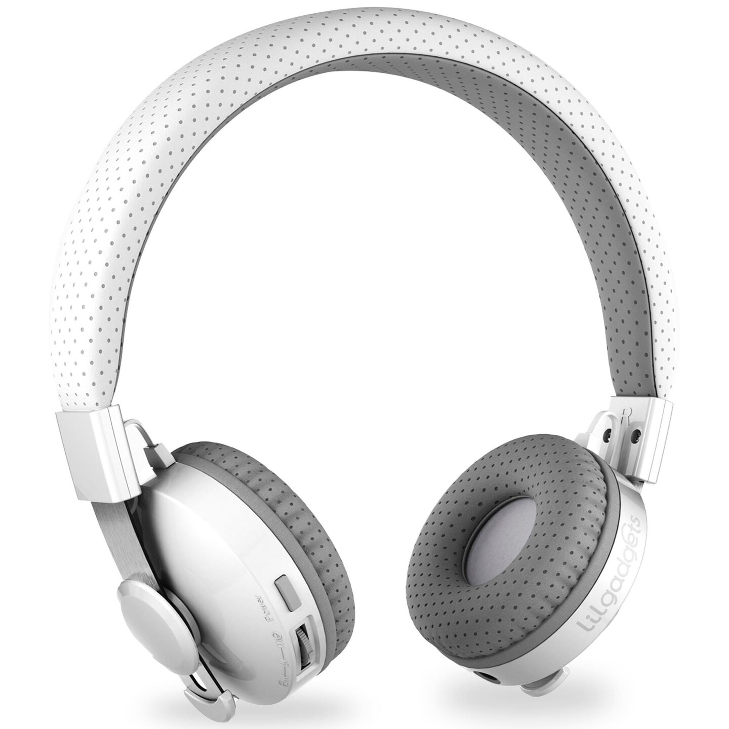 LilGadgets Untangled Pro On-Ear Wireless Kids Headphones for School, Microphone, Volume Limited, SharePort Technology, SoftTouch Padding, White