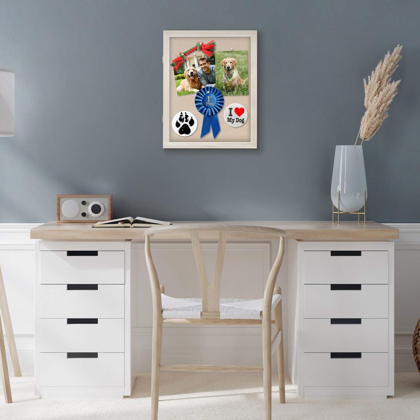 Americanflat Front Loading Shadow Box Frame - 1.5 Interior Depth for Memorabilia - Display Case for Keepsakes - Magnetic Closure - Includes Pins to Secure Items - Hanging Hardware