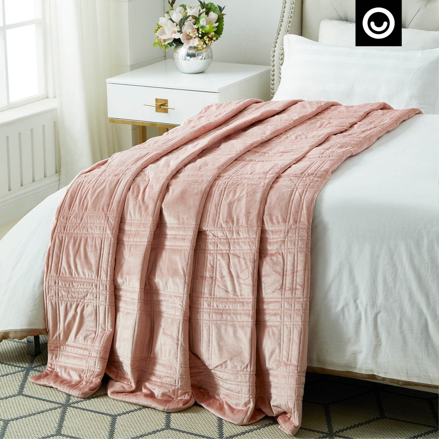 Ekon Weighted Blanket with Quilted Cover,48&#x22;x72&#x22;