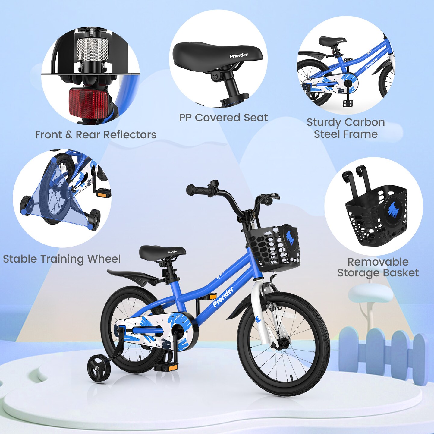 16 Inch Kid&#x27;s Bike with Removable Training Wheels