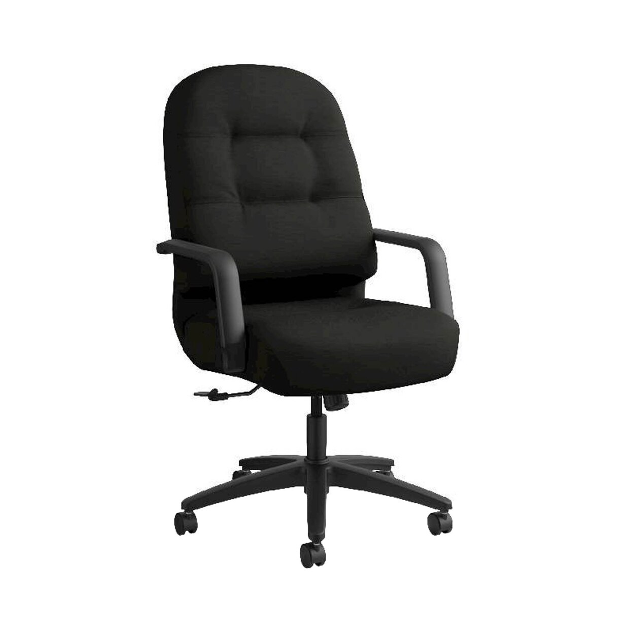 HON   Pillow-Soft Executive High-Back Chair - Center-Tilt, Tension, Lock - Fixed Arms - Black Leather