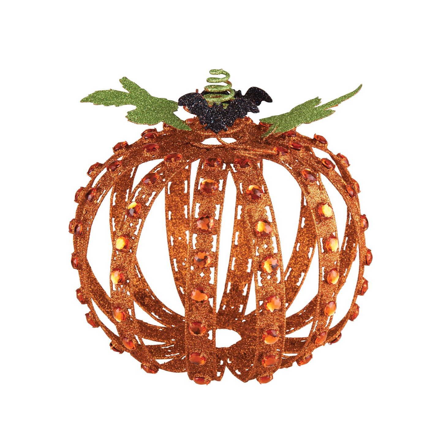 Jeweled Glitter Pumpkin Halloween Figure Michaels 7103