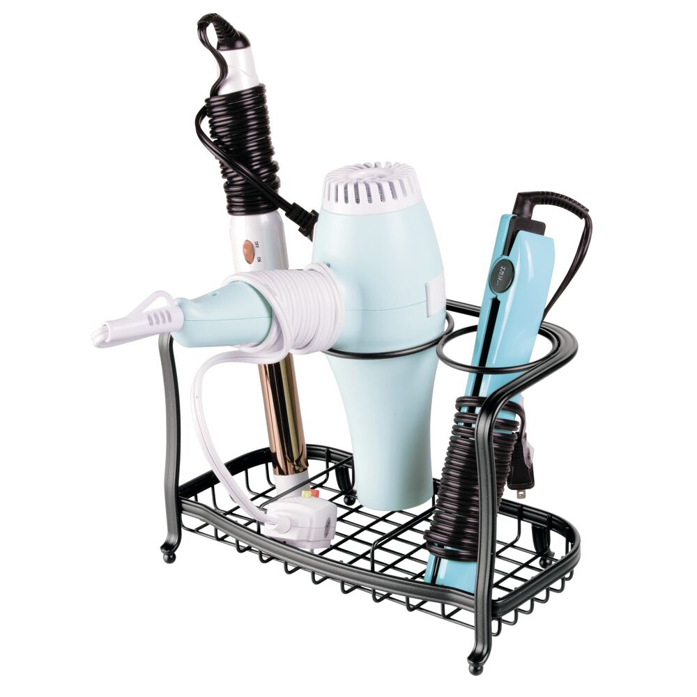mDesign Bath Countertop Hair Care Styling Tool Organizer Holder