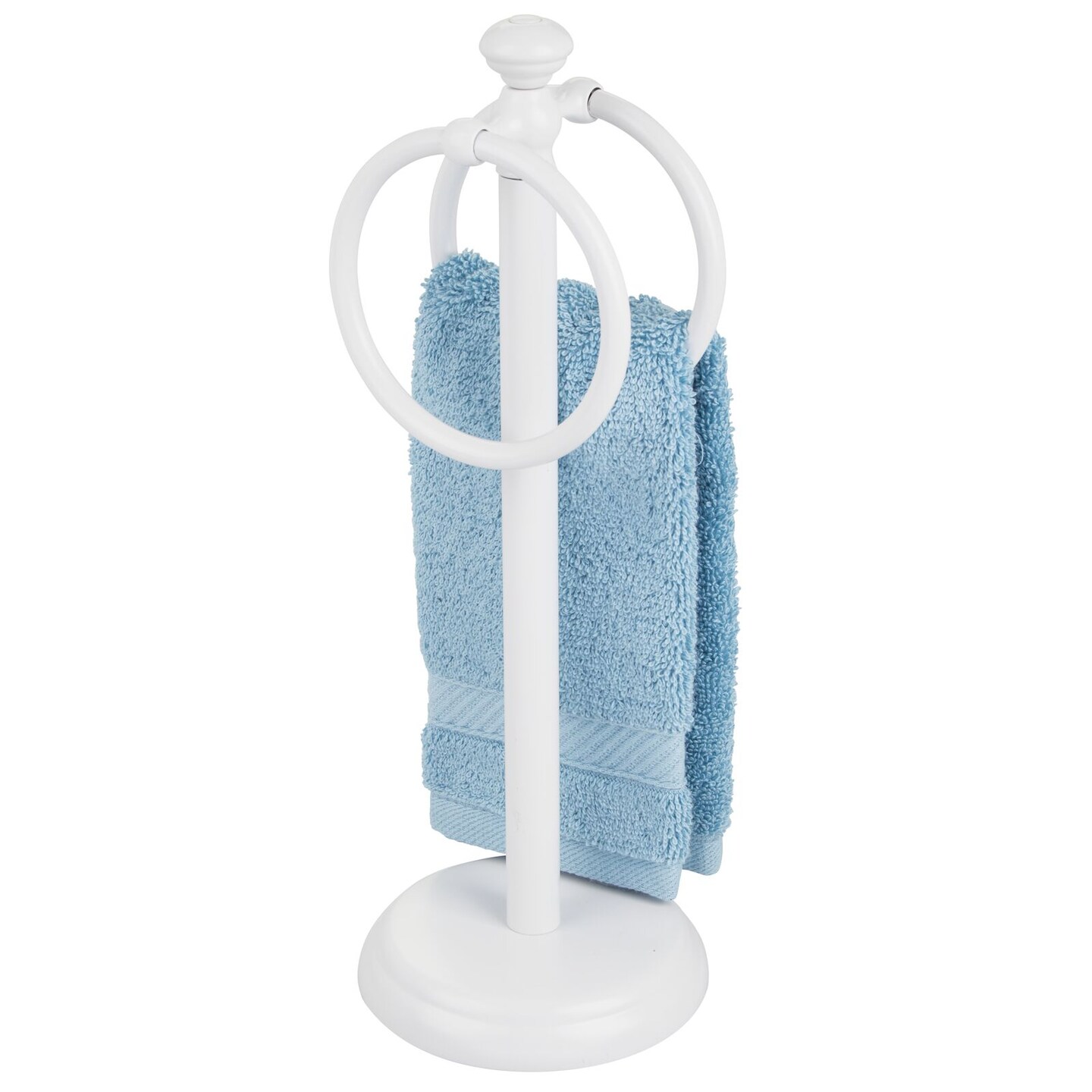 mDesign Metal Fingertip Towel Holder for Bath Vanity Countertop