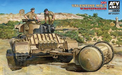 AFV Club  1/35 British Mk III Valentine Tank w/Rotatrailer Plastic Model
