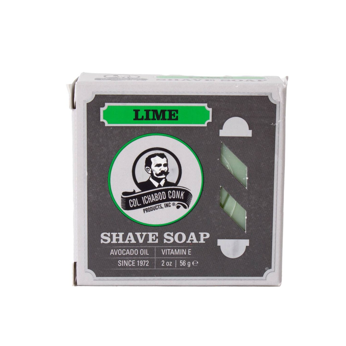 Col Conk Lime Shaving Soap - Traditional Glycerine Lime Scented Shave Soap Bar