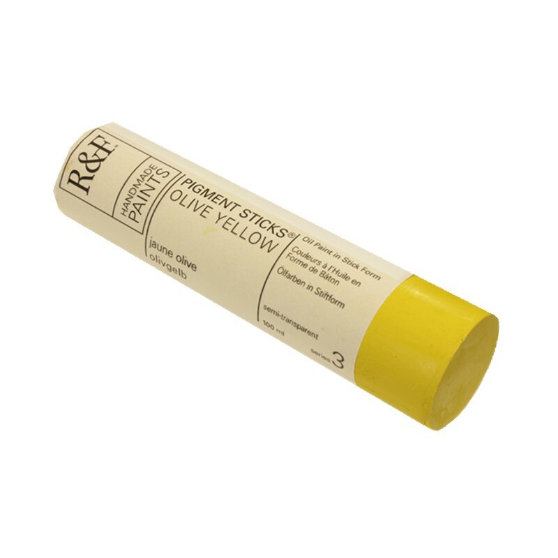 R&#x26;F Handmade Paints Pigment Stick, 100ml, Olive Yellow