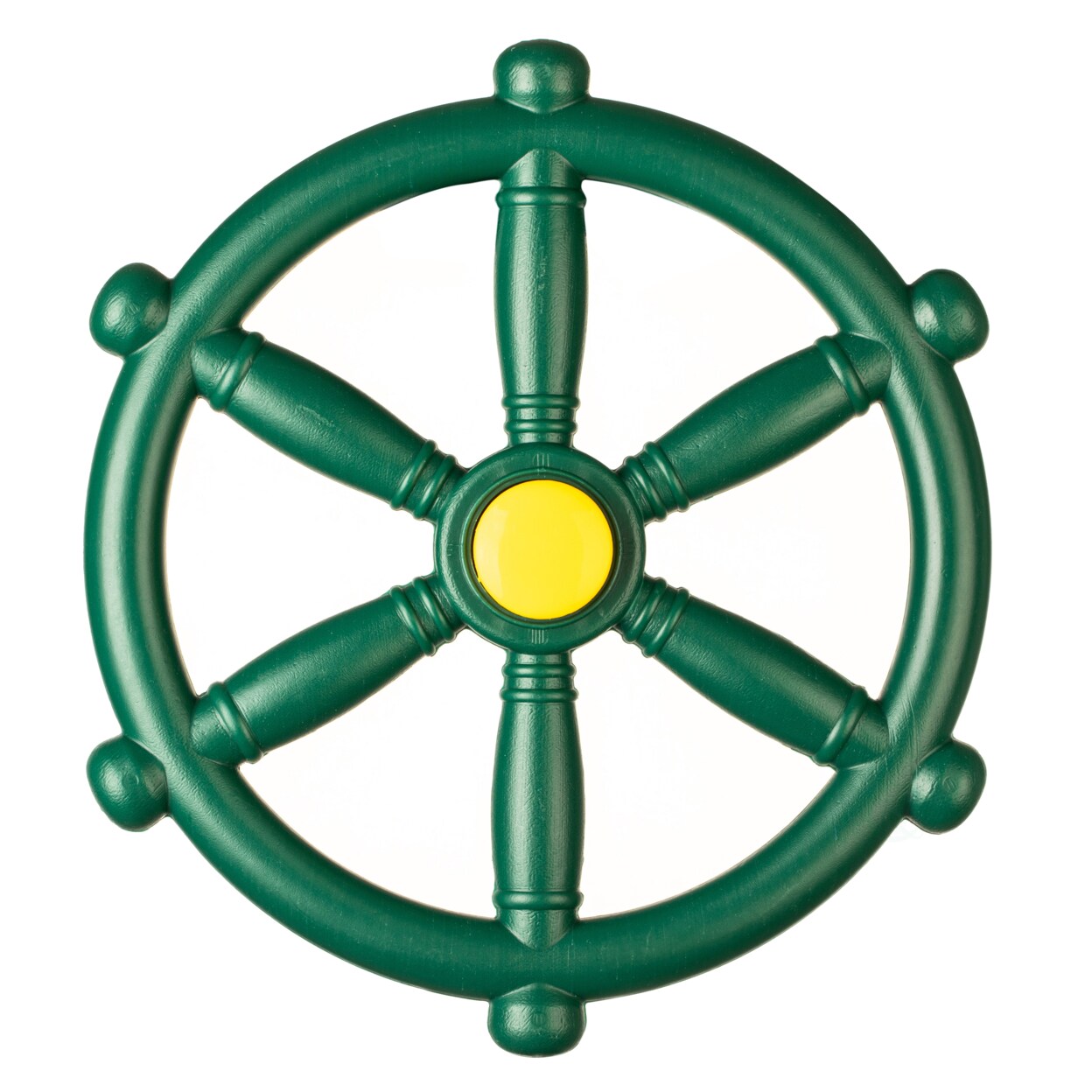 Green Yellow Plastic Pirate Ship Wheel 11.75&#x22; Outdoor Playground Swing Set Accessory