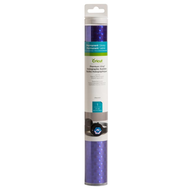 Cricut  Permanent  Vinyl Holographic Bubbles - Ultraviolet