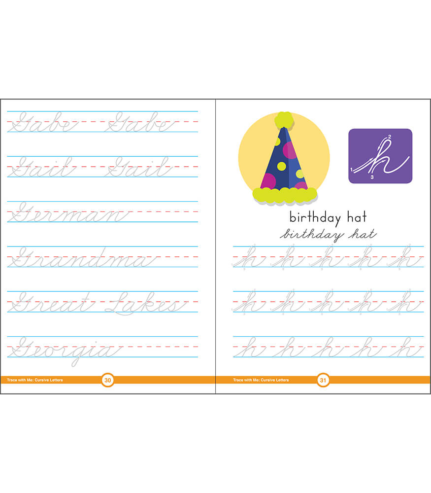 Carson Dellosa &#x2013; Cursive Letters Activity Book for 2nd, 3rd, 4th, 5th Grade, Paperback, 128 Pages, Ages 7+