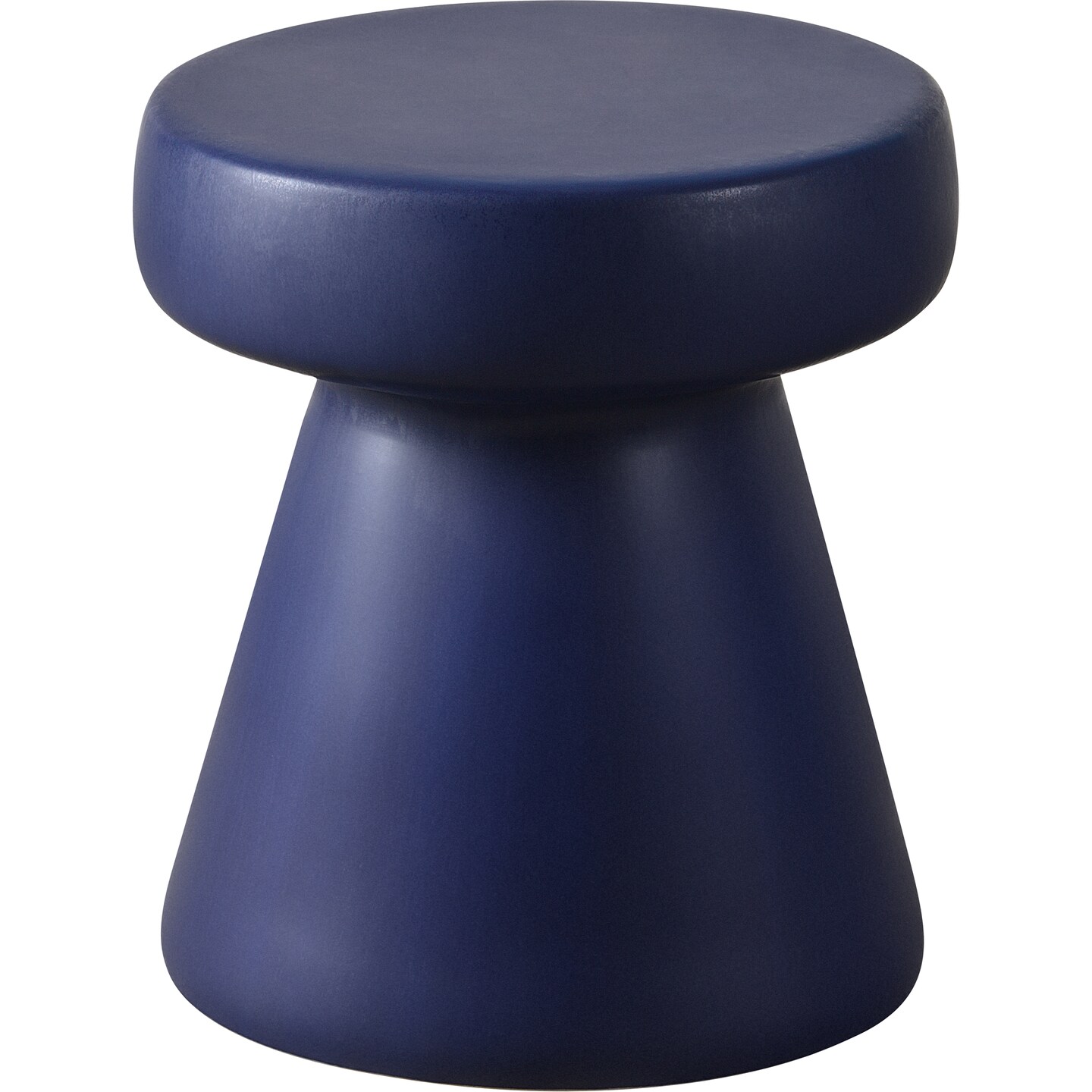 Signature Home Collection Ceramic Mushroom Outdoor Side Table - 16&#x22; - Navy Blue