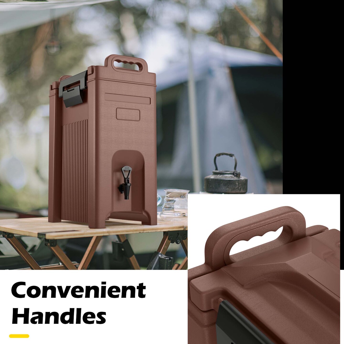 Costway 1/2/3/4 PCS Insulated Beverage Server/Dispenser 5 Gallon Hot &#x26; Cold Drinks with Handles Coffee