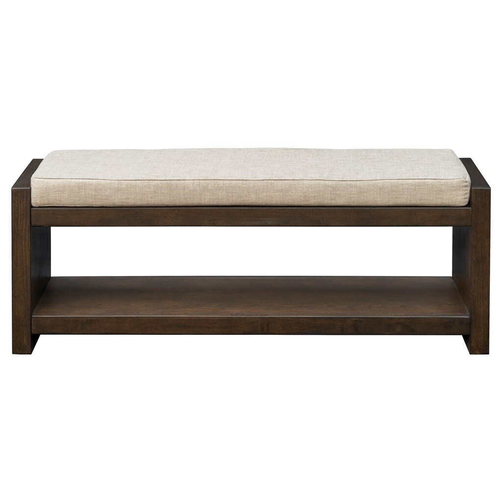 Gracie Mills   Grover Modern Accent Storage Bench with Lower Shelf - GRACE-15297