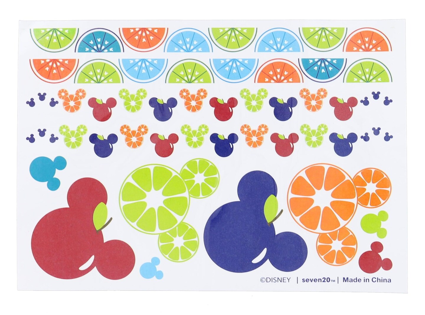 Disney Mickey Mouse Fruit Temporary Tattoos | 48 Count