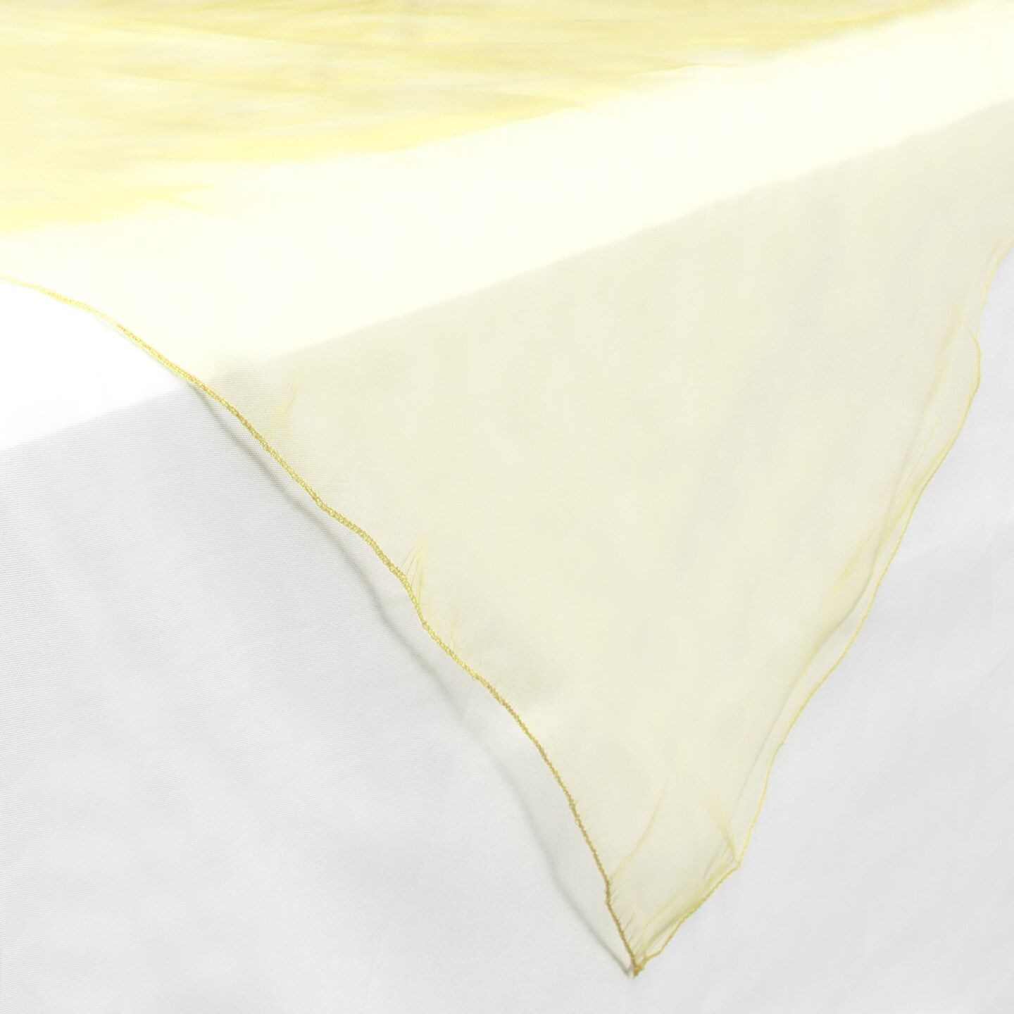Lann&#x27;s Linens - Organza Overlay Table Topper - 72&#x22; Square Tablecloth Cover for Wedding, Reception or Party