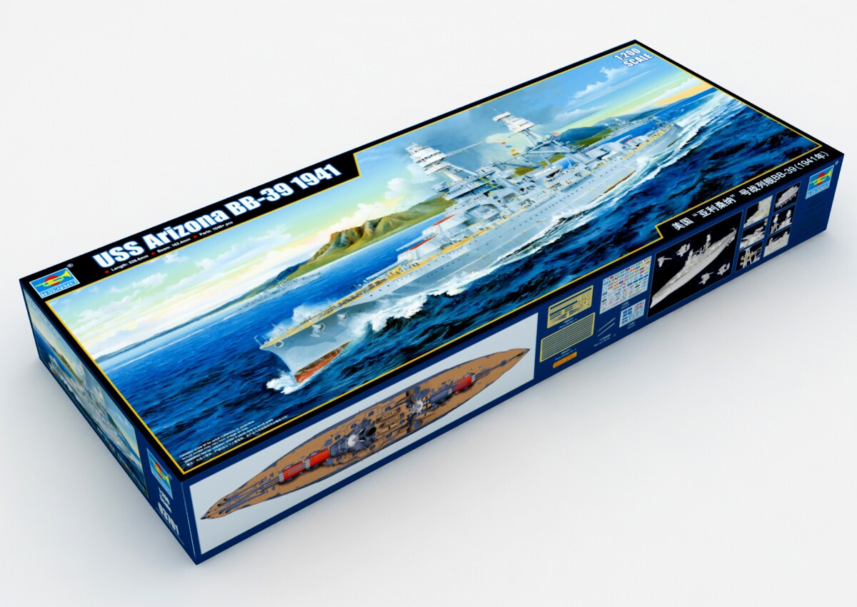 Trumpeter  1/200 Trumpeter 1:200 - USS BB-39 Arizona 1941 Plastic Model