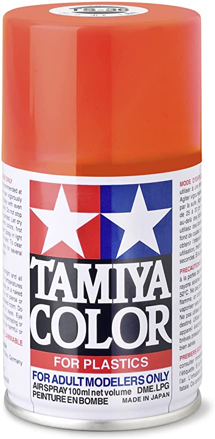 Tamiya TS-36 Fluorescent Red, 100ml Spray Lacquer Paint For Plastics