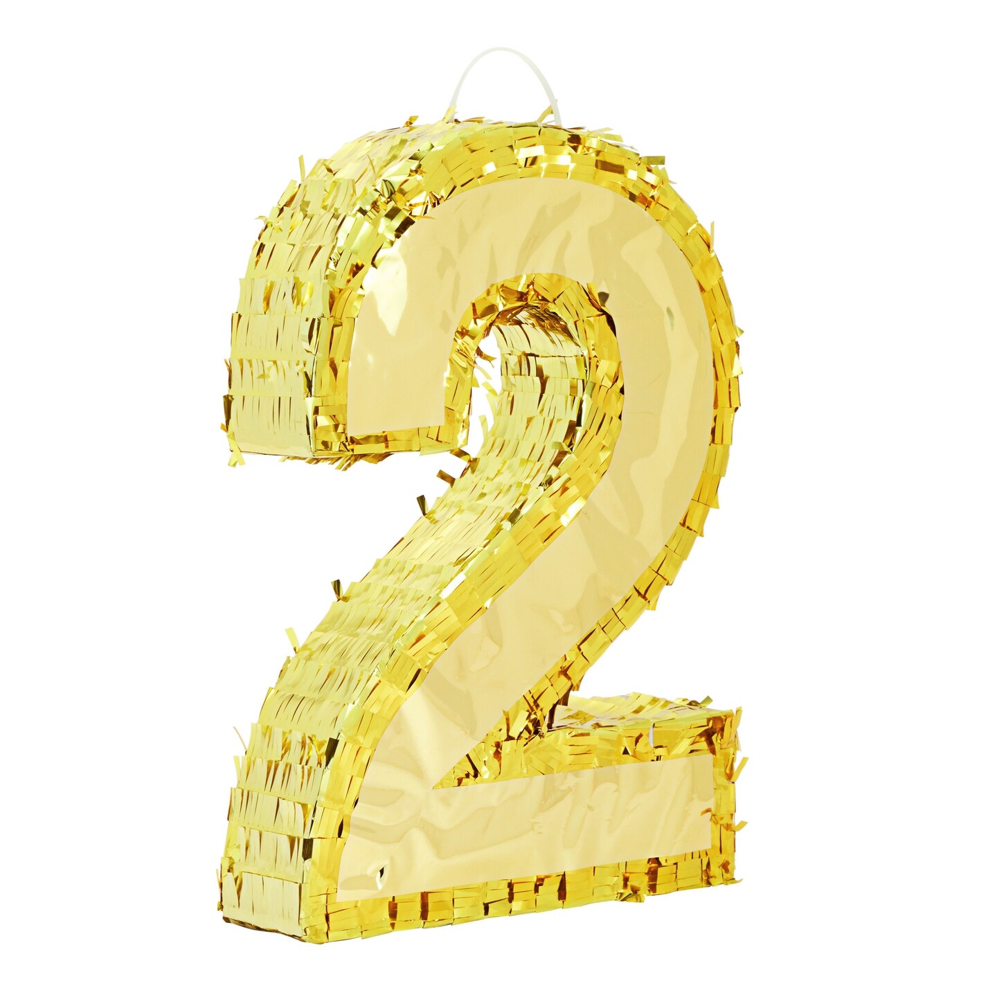 Gold Foil Number 2 Pinata For 2nd Birthday Party Decorations 
