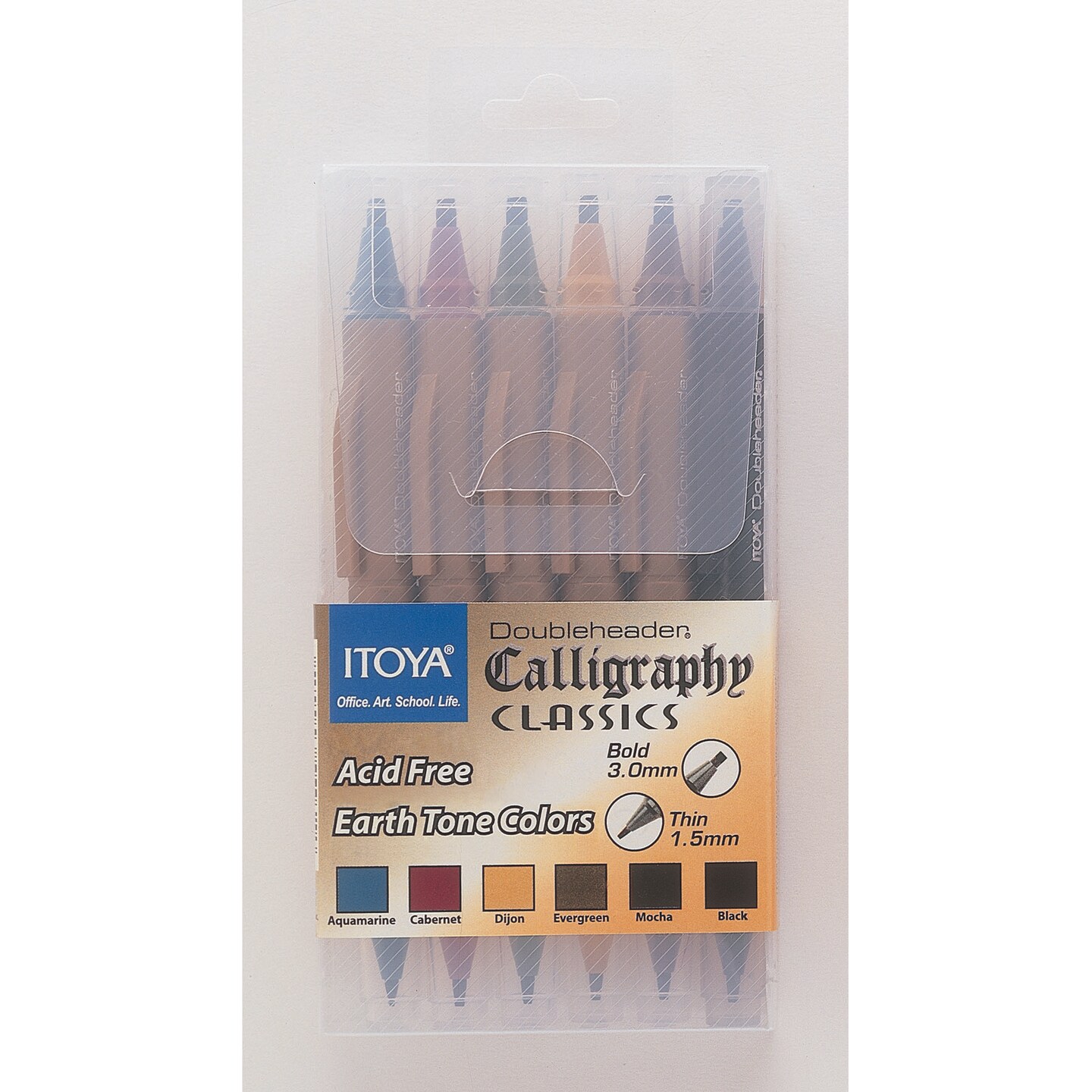 Itoya Doubleheader Bright Colors Calligraphy Marker Set