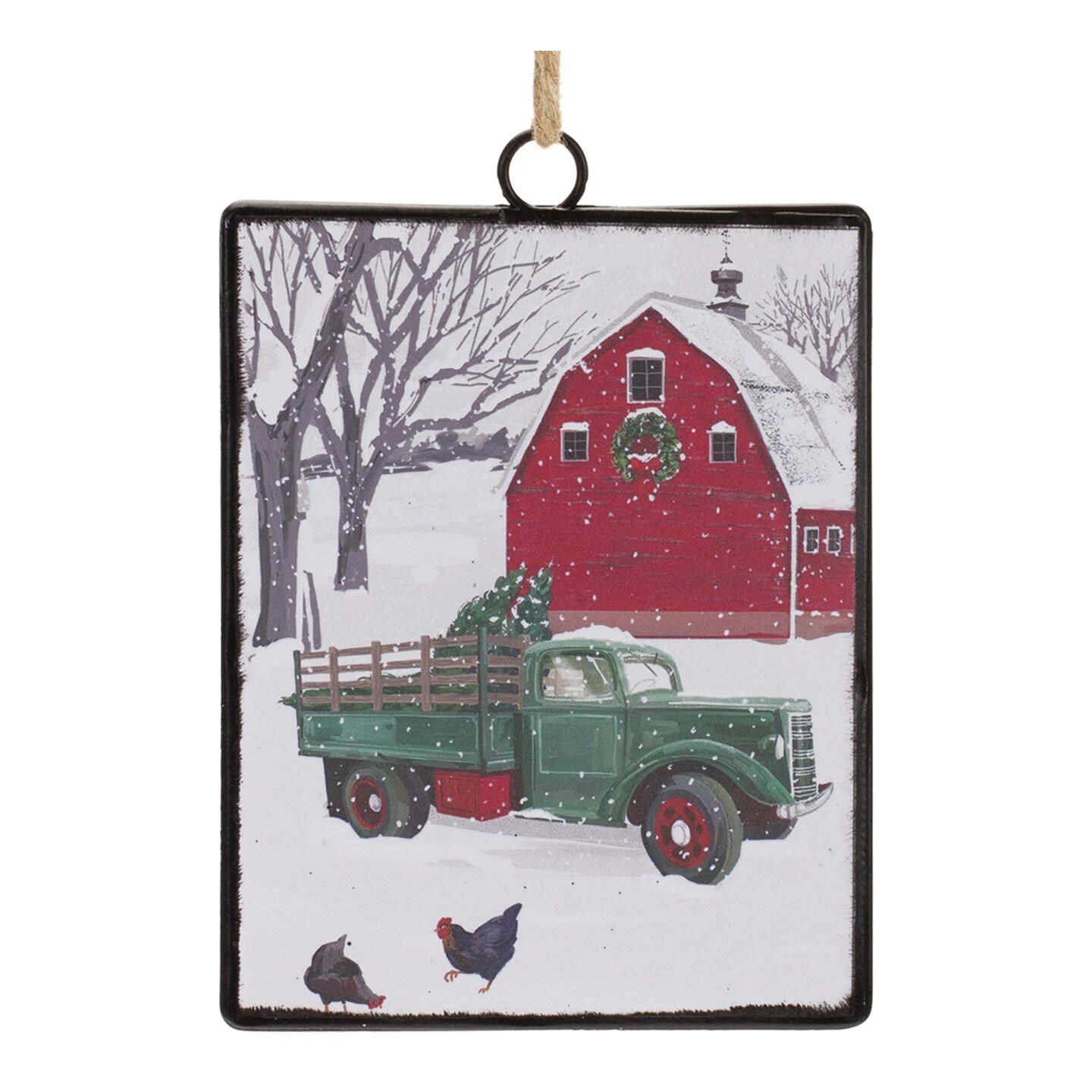 Melrose Truck and Barn Christmas Tag Ornaments 6.25" 12ct Michaels
