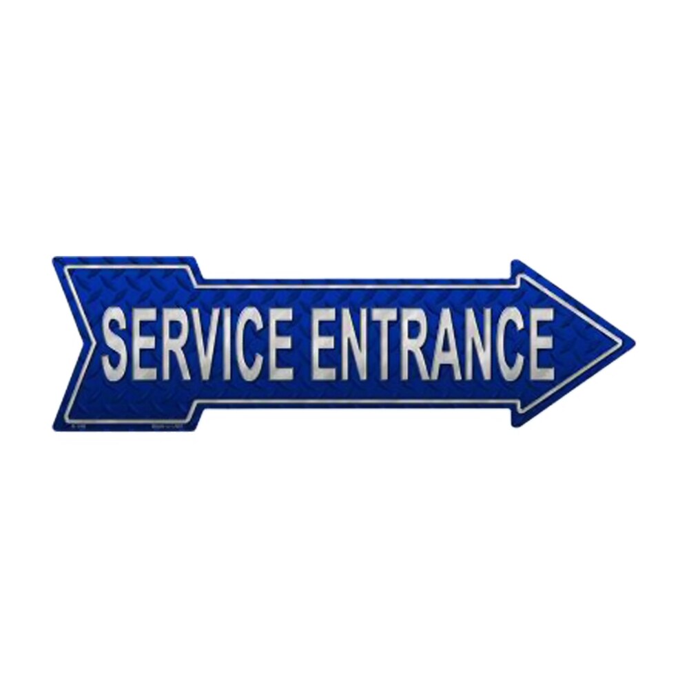 Smart Blonde Home Decorative Service Entrance Novelty Metal Arrow Sign A-144