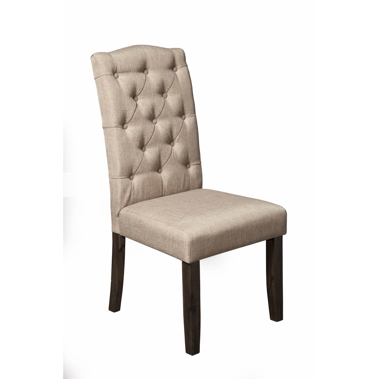 Alpine Furniture Newberry Set of 2 Button Tufted Parson Chairs - Salvaged Grey