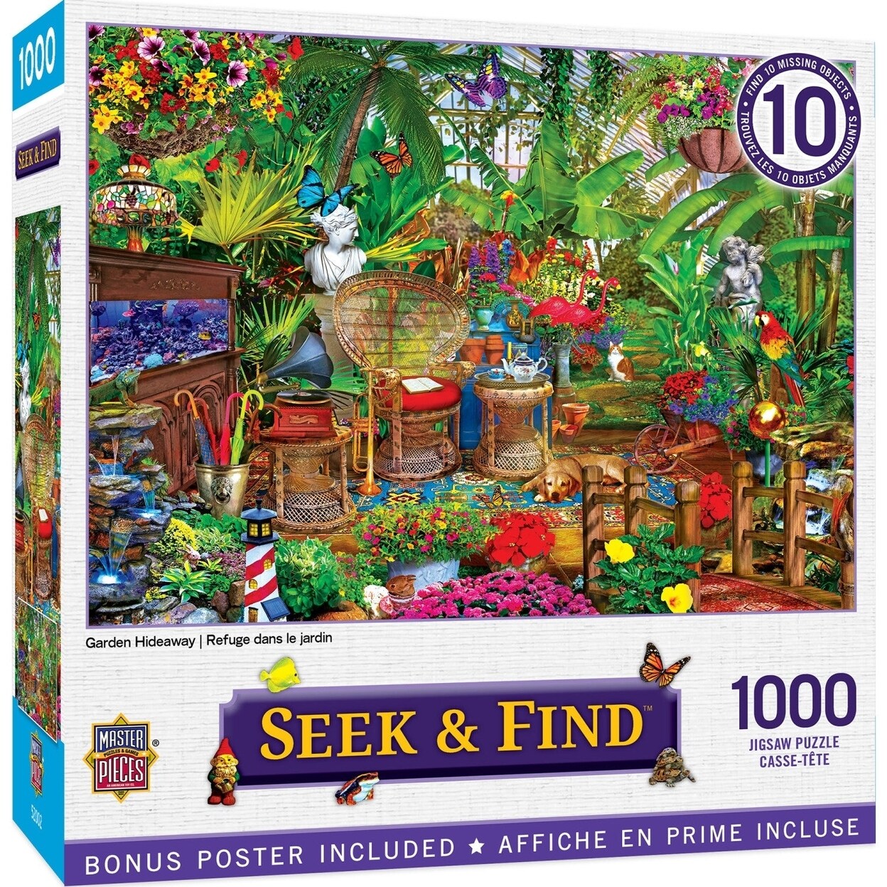 MasterPieces Seek and Find - Garden Hideaway 1000 Piece Jigsaw Puzzle