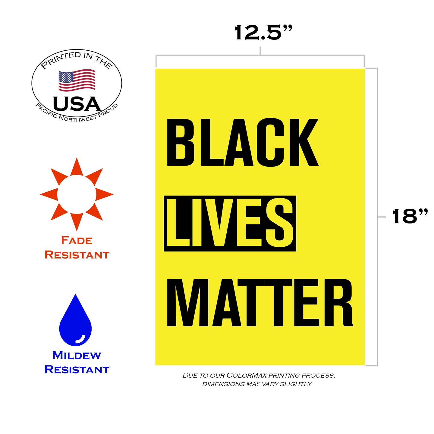 Black Lives Matter Decorative Blm Flag